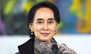 Aung San Suu Kyi visit to Berlin, Germany - 10 Apr 2014
